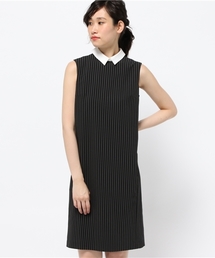 【CAPRICIEUX LE'MAGE】ストライプ衿付ワンピース
