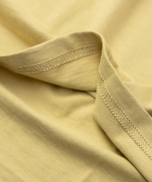 NYLAUS（ナイラス）の「ピーチスキン加工 配色ステッチ ポケット付き ロングスリーブTシャツ（Tシャツ/カットソー・メンズ・ブラック/ホワイト/ネイビー/ベージュ・M/L/LL）」の9枚目の写真