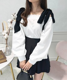 apres jour | オフショルリボンブラウス【ZOZOTOWN限定アイテム】(シャツ/ブラウス)