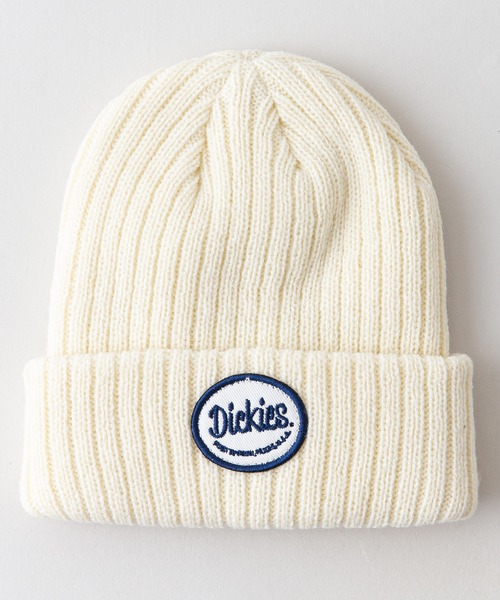 Dickies（ディッキーズ）の「【DICKIES/ディッキーズ】ワッペンロゴ　KIDS　ニットワッチ 　ビーニー（ニットキャップ/ビーニー・キッズ・ネイビー/ブラック/オフホワイト・FREE）」の2枚目の写真