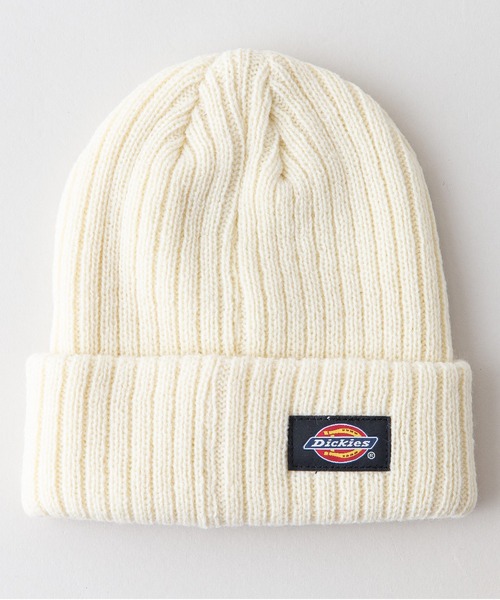 Dickies（ディッキーズ）の「【DICKIES/ディッキーズ】ワッペンロゴ　KIDS　ニットワッチ 　ビーニー（ニットキャップ/ビーニー・キッズ・ネイビー/ブラック/オフホワイト・FREE）」の5枚目の写真