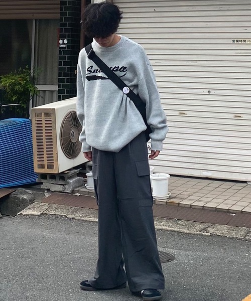 Snap club(スナップクラブ)の「【Snap club】ロゴジャガードスウェットライクニット(ニット/セーター・レディース・ブルー/グレー/ブラック/レッド・L/M)」の17枚目の写真