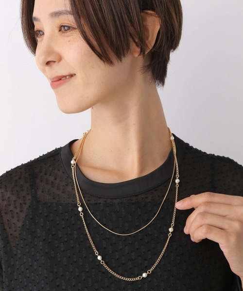 LEPSIM(レプシィム)の「【jours heureux】チェーン2連パールネックレス 979698(ネックレス・レディース・ゴールド/シルバー・ONE SIZE)」の1枚目の写真