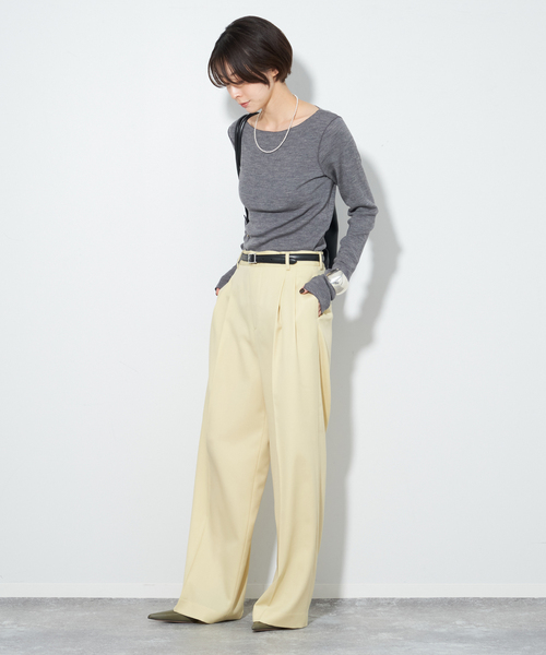 plage（プラージュ）の「super 100s jersey boat/n プルオーバー