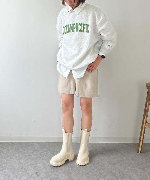 Ocean Pacific(オーシャンパシフィック)の「【OP:オーピー】ロゴクルースウェット トレーナー カレッジ ユニセックス(スウェット・メンズ・ヘザーグレー/グリーン・LARGE/MEDIUM/X-LARGE)」の4枚目の写真