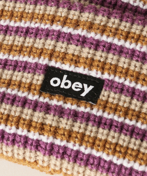 Oriens JOURNAL STANDARD（オリエンス ジャーナルスタンダード）の「【OBEY / オベイ】LOOSE GROOVE BEANIE：ニットキャップ（ニットキャップ/ビーニー・レディース・ブラック/パープル・FREE）」の9枚目の写真