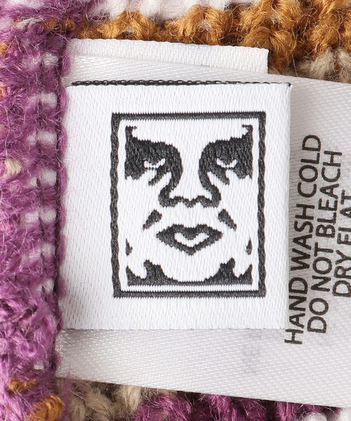 Oriens JOURNAL STANDARD（オリエンス ジャーナルスタンダード）の「【OBEY / オベイ】LOOSE GROOVE BEANIE：ニットキャップ（ニットキャップ/ビーニー・レディース・ブラック/パープル・FREE）」の8枚目の写真