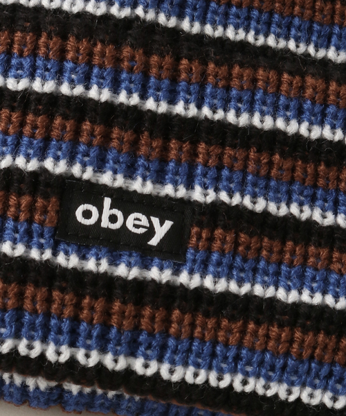 Oriens JOURNAL STANDARD（オリエンス ジャーナルスタンダード）の「【OBEY / オベイ】LOOSE GROOVE BEANIE：ニットキャップ（ニットキャップ/ビーニー・レディース・ブラック/パープル・FREE）」の6枚目の写真