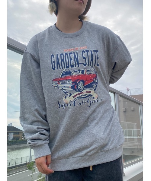 DEVICE(デバイス)の「【DEVICE×佐藤かれん】ルーズグラフィック CARプリント 裏毛 スウェット トレーナー(スウェット・レディース・グレー・FREE)」の12枚目の写真