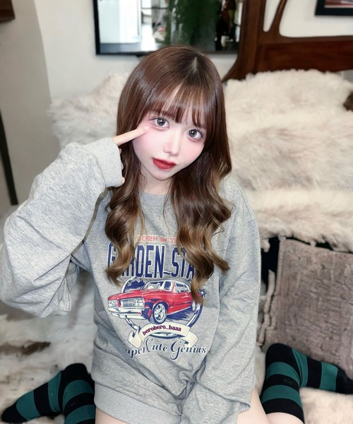 DEVICE(デバイス)の「【DEVICE×佐藤かれん】ルーズグラフィック CARプリント 裏毛 スウェット トレーナー(スウェット・レディース・グレー・FREE)」の18枚目の写真