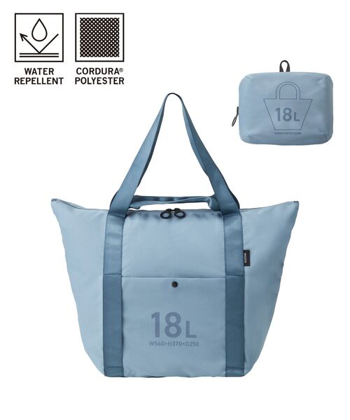 TRAVEL SHOP MILESTO(トラベルショップミレスト)の「MILESTO UTILITY ポケッタブルトートバッグ 18L(トートバッグ・レディース・ブラック/グレー系その他/グレイッシュベージュ/グリーン/オレンジ/ネイビー・フリ-)」の3枚目の写真
