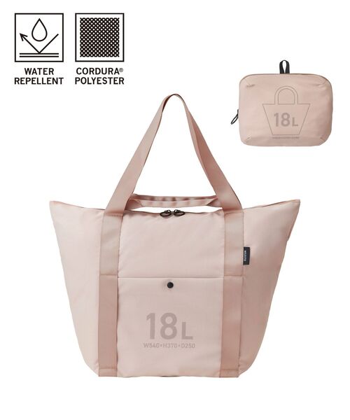TRAVEL SHOP MILESTO(トラベルショップミレスト)の「MILESTO UTILITY ポケッタブルトートバッグ 18L(トートバッグ・レディース・ブラック/グレー系その他/グレイッシュベージュ/グリーン/オレンジ/ネイビー・フリ-)」の4枚目の写真