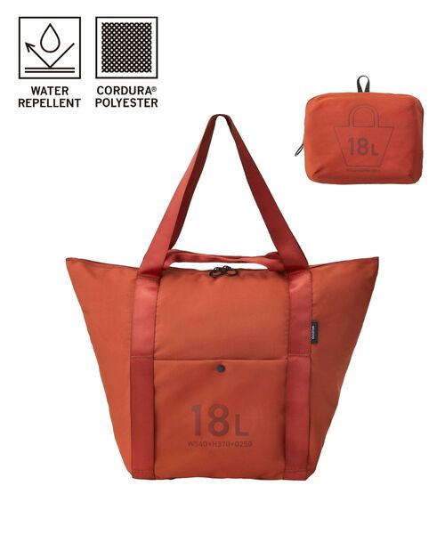 TRAVEL SHOP MILESTO(トラベルショップミレスト)の「MILESTO UTILITY ポケッタブルトートバッグ 18L(トートバッグ・レディース・ブラック/グレー系その他/グレイッシュベージュ/グリーン/オレンジ/ネイビー・フリ-)」の6枚目の写真