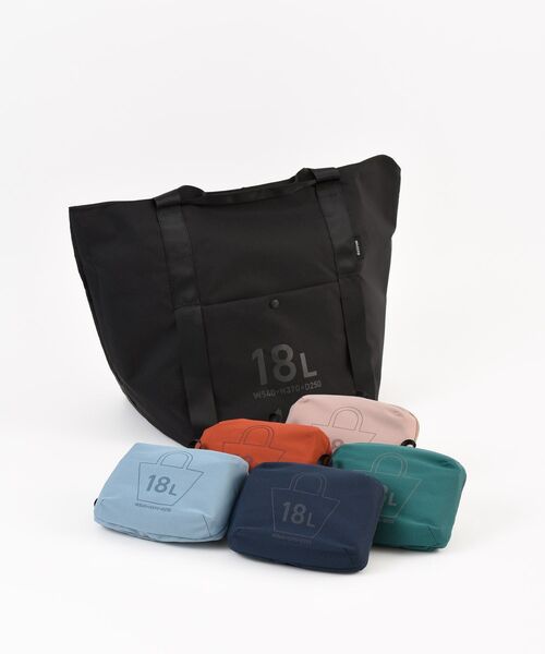 TRAVEL SHOP MILESTO(トラベルショップミレスト)の「MILESTO UTILITY ポケッタブルトートバッグ 18L(トートバッグ・レディース・ブラック/グレー系その他/グレイッシュベージュ/グリーン/オレンジ/ネイビー・フリ-)」の8枚目の写真