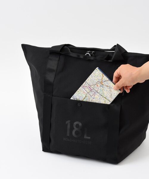 TRAVEL SHOP MILESTO(トラベルショップミレスト)の「MILESTO UTILITY ポケッタブルトートバッグ 18L(トートバッグ・レディース・ブラック/グレー系その他/グレイッシュベージュ/グリーン/オレンジ/ネイビー・フリ-)」の11枚目の写真