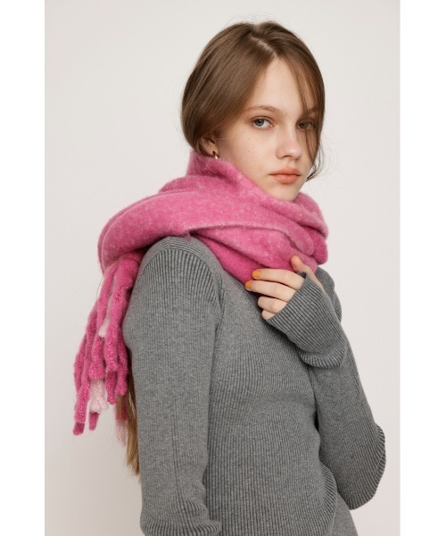 SLY（スライ）の「SHAGGY COLOR LINE STOLE シャギー カラー ライン ストール（ストール/ショール・レディース・ピンク/ブルー/ブラウン・FREE）」の15枚目の写真