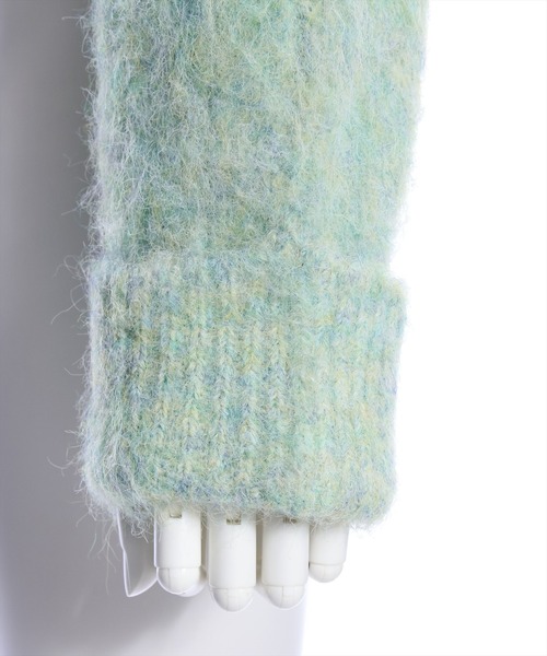 clear（クリア）の「ウール混ショートニットトップス（ニット/セーター・レディース・アイボリー/ライトカーキ/ミント・F）」の10枚目の写真