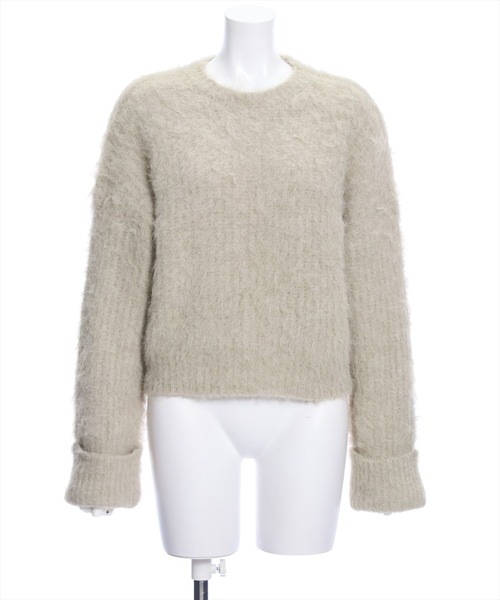 clear（クリア）の「ウール混ショートニットトップス（ニット/セーター・レディース・アイボリー/ライトカーキ/ミント・F）」の20枚目の写真