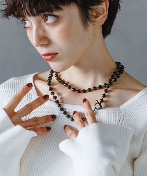 PAGEBOY（ページボーイ）の「SUSボールチェーンネックレス（ネックレス・レディース・シルバー/ブラック・FREE）」の11枚目の写真