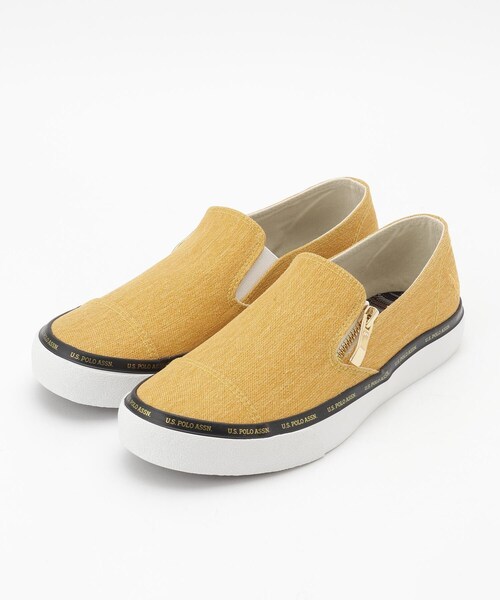 &Bridge(アンドブリッジ)の「US POLO ASSN ジップスリッポン(スニーカー・レディース・グリーン/イエロー/ブラック・25/30/35/40/45)」の1枚目の写真
