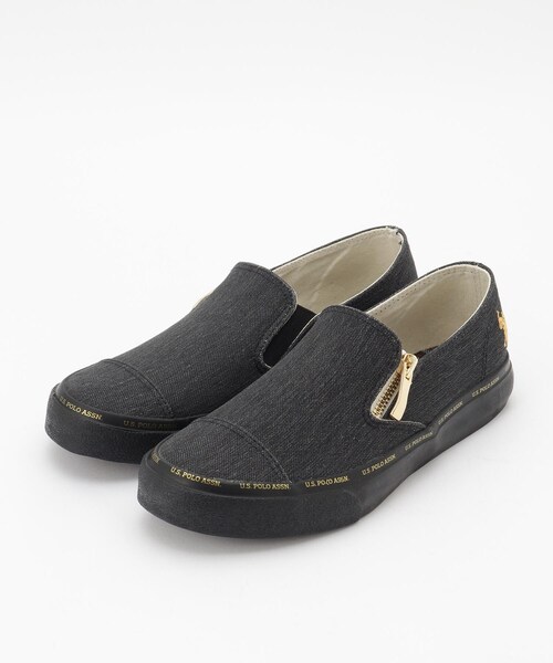 &Bridge(アンドブリッジ)の「US POLO ASSN ジップスリッポン(スニーカー・レディース・グリーン/イエロー/ブラック・25/30/35/40/45)」の2枚目の写真