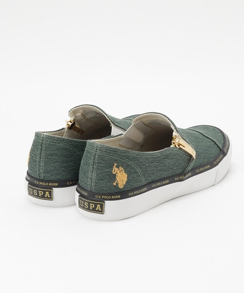 &Bridge(アンドブリッジ)の「US POLO ASSN ジップスリッポン(スニーカー・レディース・グリーン/イエロー/ブラック・25/30/35/40/45)」の5枚目の写真