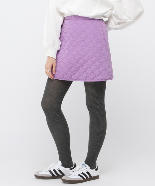 3.3 Field Trip (3.3フィールドトリップ)の「3.3 Field Trip/キルティングスカート 2980757(スカート・レディース・パープル/ホワイト/ブラック・FREE)」の1枚目の写真