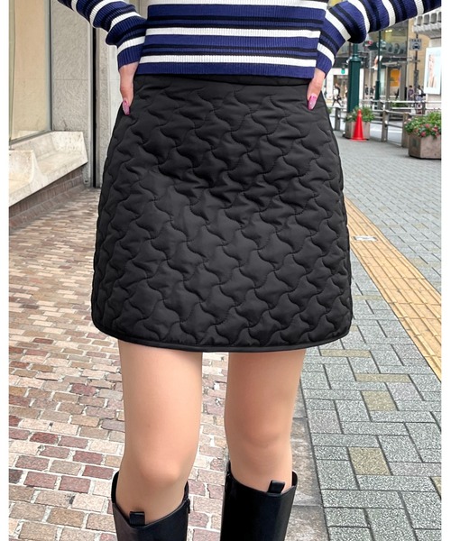3.3 Field Trip (3.3フィールドトリップ)の「3.3 Field Trip/キルティングスカート 2980757(スカート・レディース・パープル/ホワイト/ブラック・FREE)」の3枚目の写真