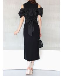 MERCURYDUO | 異素材ドッキングナローニットワンピース(ワンピース)