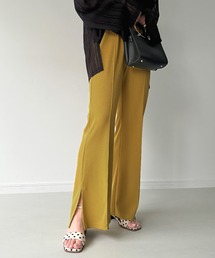 リブサイドスリットフレアパンツ