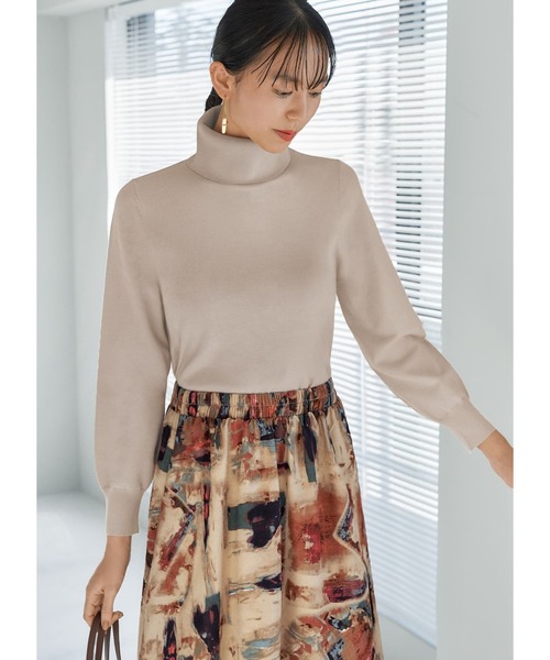 STYLE DELI（スタイルデリ）の「カラバリタートルネックニット（ニット/セーター・レディース・ダークオレンジ/ベージュ系その他/レッド系その他/ネイビー/ブルー系その他/ロイヤルブルー・M）」の2枚目の写真