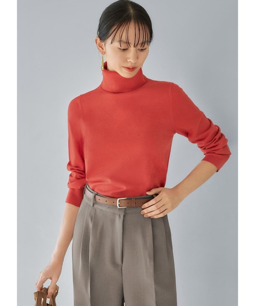 STYLE DELI（スタイルデリ）の「カラバリタートルネックニット（ニット/セーター・レディース・ダークオレンジ/ベージュ系その他/レッド系その他/ネイビー/ブルー系その他/ロイヤルブルー・M）」の6枚目の写真