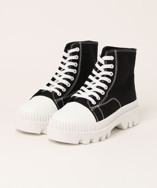 CAMPER テイシュ ブーツ 25cm ブラック キャンバス生地 厚底 CAMPER テイシュ ブーツ 25cm ブラック キャンバス生地 厚底
