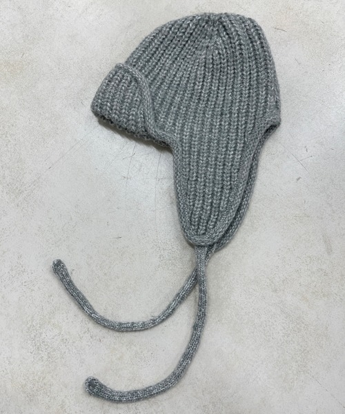 WHO'S WHO gallery（フーズフーギャラリー）の「イヤーフラップワッチ（ニットキャップ/ビーニー・レディース・グレー/オフホワイト/サックスブルー/マスタード/ブラック・FREE）」の22枚目の写真