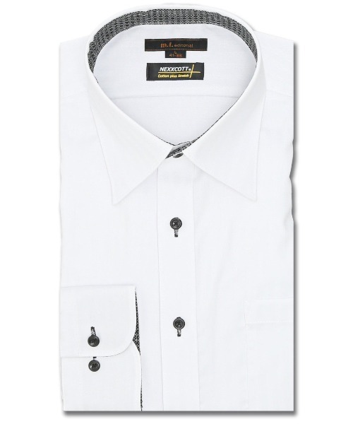 m.f.エディトリアル メンズ ネクスコットプラス レギュラーカラー ビジネスドレス長袖シャツ（ビジネスシャツ）｜m.f.editorial（エムエフエディトリアル）