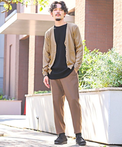 LUXSTYLE(ラグスタイル)の「カシミヤタッチカーディガン(カーディガン/ボレロ・メンズ・ベージュ/ブラック/グレー系その他・M/L/XL)」の8枚目の写真