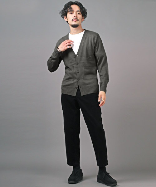 LUXSTYLE(ラグスタイル)の「カシミヤタッチカーディガン(カーディガン/ボレロ・メンズ・ベージュ/ブラック/グレー系その他・M/L/XL)」の10枚目の写真