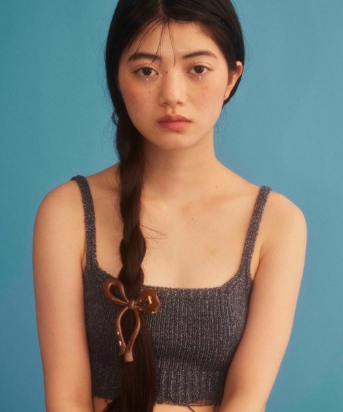 Casselini(キャセリーニ)の「Casselini(キャセリーニ)リボンへアバンス(バレッタ/ヘアクリップ・レディース・ホワイト/ブラック/ブラウン/クリア・FREE)」の8枚目の写真