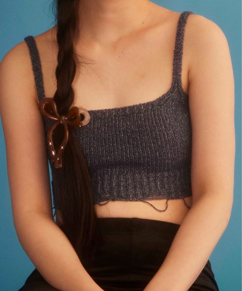 Casselini(キャセリーニ)の「Casselini(キャセリーニ)リボンへアバンス(バレッタ/ヘアクリップ・レディース・ホワイト/ブラック/ブラウン/クリア・FREE)」の9枚目の写真