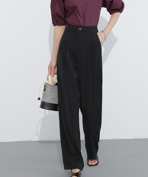 かな様 セール】ハイウエストワイドスラックスパンツ（スラックス