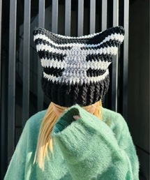 Anthe（アンテ）の「【Anthe】猫耳ボーダーワッチ / ANT-0013（ニットキャップ/ビーニー）」