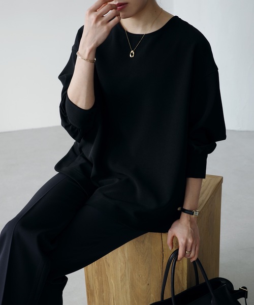 evernavy（エバーネイビー）の「スリムテーパードパンツ（スーツパンツ・レディース・ダークネイビー・S/M/L/XL）」の10枚目の写真