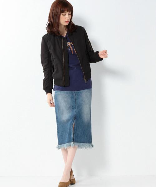 Another Edition（アナザーエディション）の「MA-1 ｼｮｰﾄ/AEBC　MA-1 ｼｮｰﾄ（MA-1・レディース・ブラック/オリーブ・SMALL/MEDIUM）」の12枚目の写真