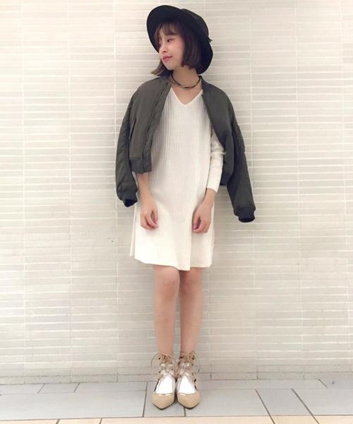 Another Edition（アナザーエディション）の「MA-1 ｼｮｰﾄ/AEBC　MA-1 ｼｮｰﾄ（MA-1・レディース・ブラック/オリーブ・SMALL/MEDIUM）」の21枚目の写真