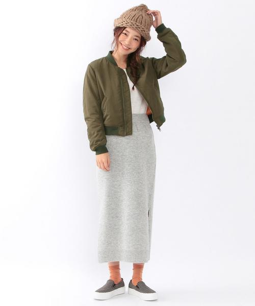 Another Edition（アナザーエディション）の「MA-1 ｼｮｰﾄ/AEBC　MA-1 ｼｮｰﾄ（MA-1・レディース・ブラック/オリーブ・SMALL/MEDIUM）」の22枚目の写真