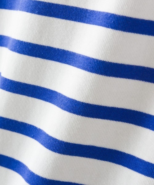 OMNES（オムネス）の「メンズ10番単ボーダー長袖Tシャツ（Tシャツ/カットソー・メンズ・ホワイト系その他/グレー系その他/ホワイト×ブルー/ホワイト×ブラック/ホワイト系その他2/ネイビー×ホワイト/ベージュ系その他・MEDIUM/LARGE）」の11枚目の写真