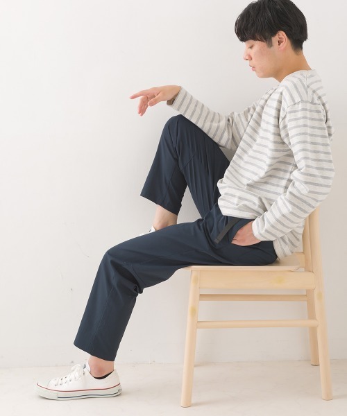 OMNES（オムネス）の「メンズ10番単ボーダー長袖Tシャツ（Tシャツ/カットソー・メンズ・ホワイト系その他/グレー系その他/ホワイト×ブルー/ホワイト×ブラック/ホワイト系その他2/ネイビー×ホワイト/ベージュ系その他・MEDIUM/LARGE）」の18枚目の写真