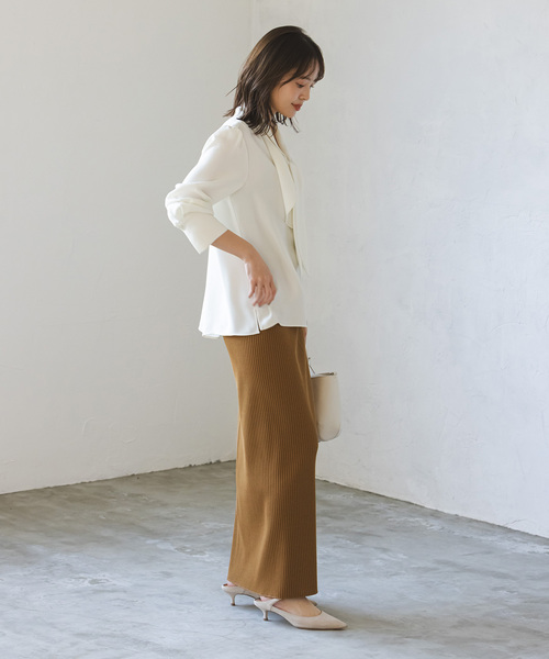 NOBLE アシンメトリーボウタイブラウス NOBLE ブラウス シャツ 「WEB限定追加」アシンメトリーボウタイ