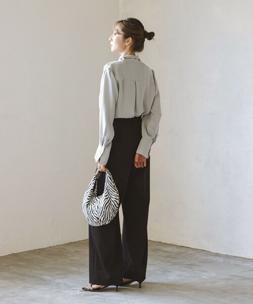 NOBLE アシンメトリーボウタイブラウス NOBLE ブラウス シャツ 「WEB限定追加」アシンメトリーボウタイ