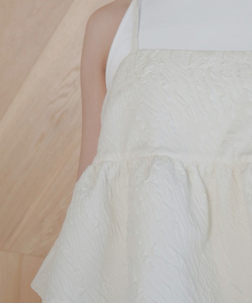 hellam（へラム）の「2WAYふくれジャガードキャミソール（キャミソール・レディース・アイボリー/ブラック・FREE）」の17枚目の写真